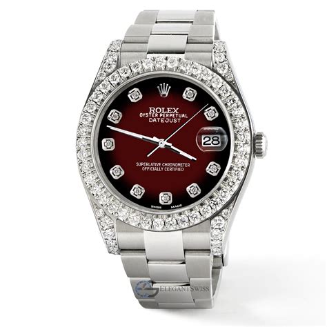 rolex datejust maroon dial